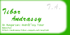 tibor andrassy business card